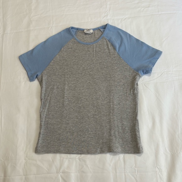 Cotton On Blue and Gray Raglan Tee - Picture 1 of 3